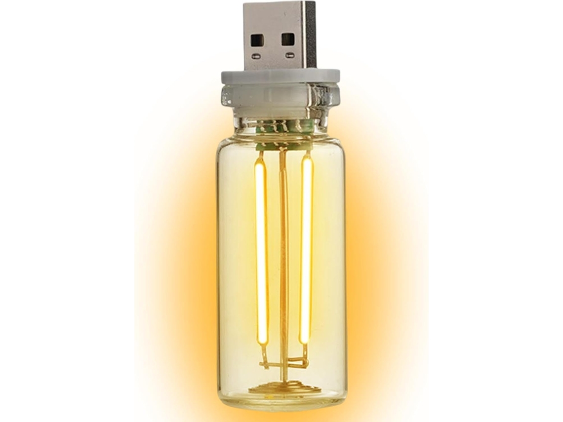 Cabeceira Abajur Vintage em Vidro com LED, Controle por Toque e Luz Brilhante