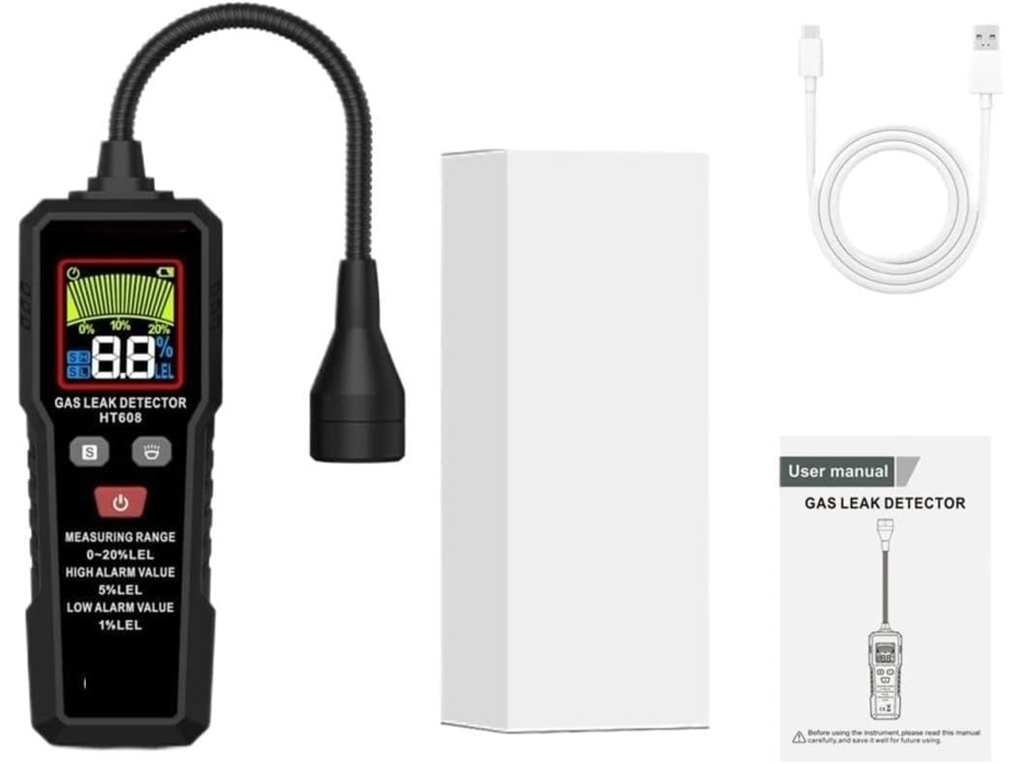 Detector de Gás SFUSHOS HT608 para Metano com Alarme Sonoro