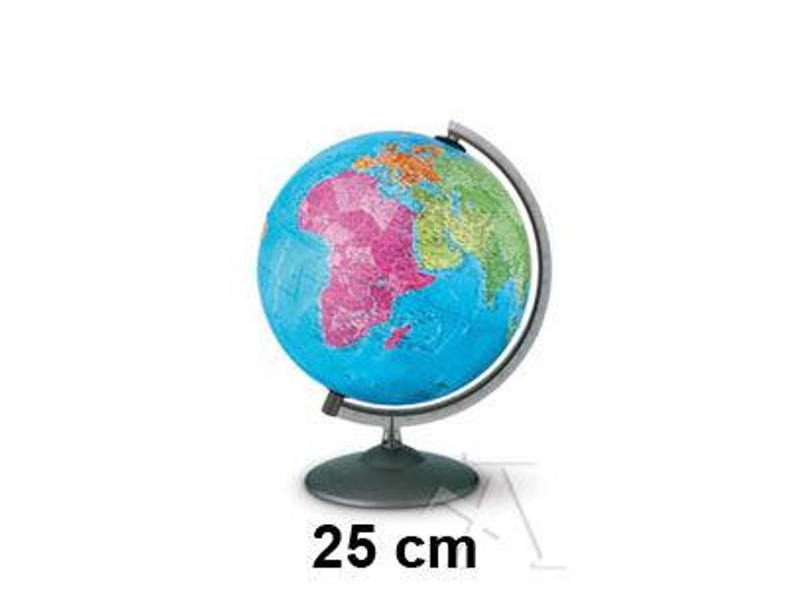 Esfera Educativa Continenti Con Luz 25Cm Base Madera