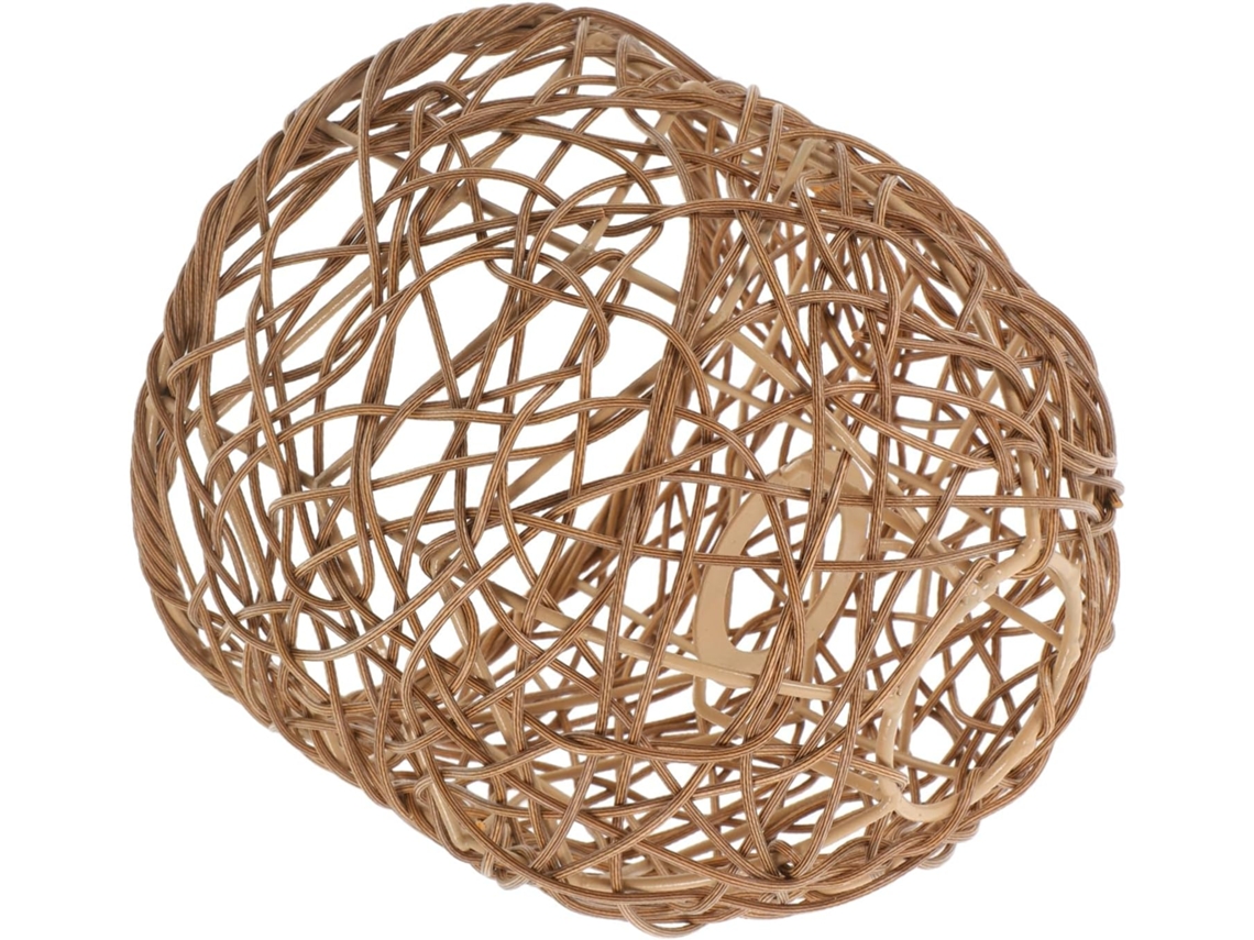 Luminária Pendente de Plástico Imitando Rattan para Cozinha, com Cobertura Trançada. SFUSHOS