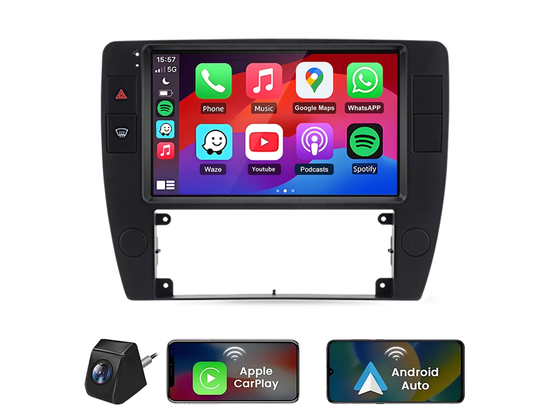 Rádio Automotivo Android 15 Junsun Para Vw Passat B5 (2000-2005) +cam | Auto Carplay | 4gb+64gb | Plug And Play | Gps | Swc