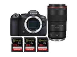 Eos R6 Mark Ii + Rf 100mm F/2.8 L Macro Is Usm + 3 Sandisk 128gb Uhs ii 300mb/s Máquina Fotográfica Híbrida + Ebook Pricedirect CANON