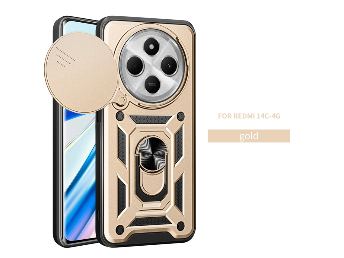 Zsanfs Capa Para Redmi 14c, Cor Dourado