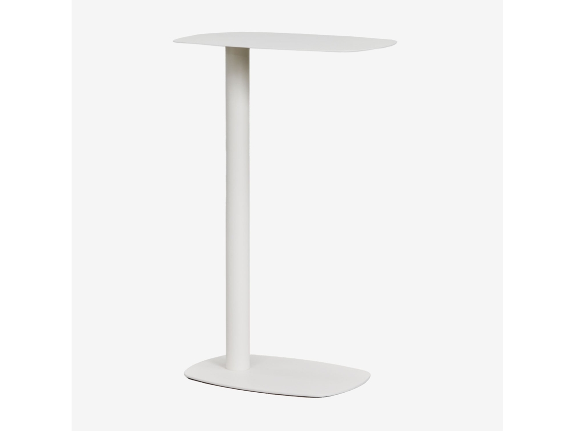 Sklum Mesa Auxiliar Retangular 40x25 Cm Em Aço Odelia Aço Gardénia Branco         ↑65 Cm