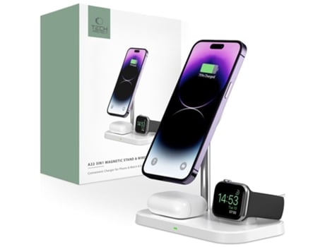 Carregador Sem Fio Tech-protect Qi15w-a22 Para Magsafe Para Iphone 12, 13, 14 E 15