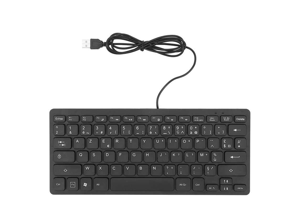 Teclado Bilingüe Ultrafino Azerty 78 Teclas Resistente a Derrames S/MARCA