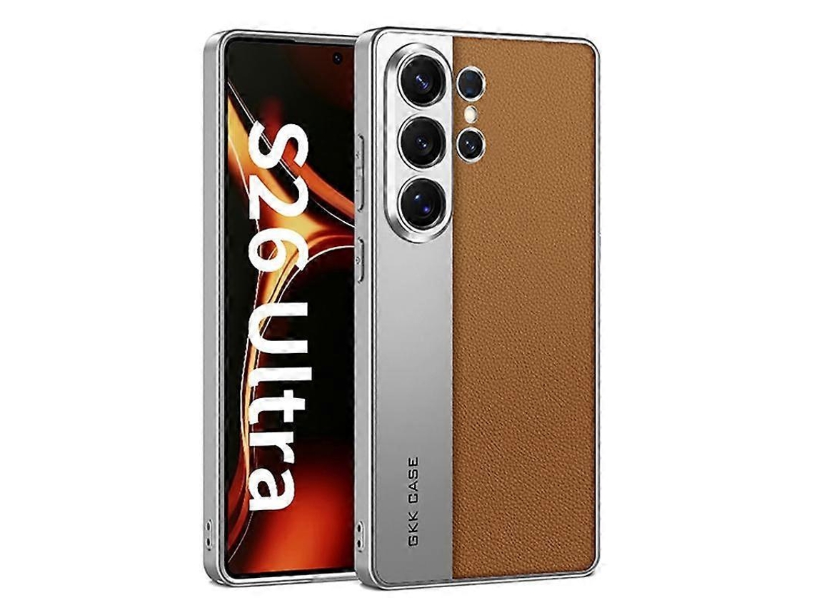 Capa De Celular Gkk Em Couro Sintético Fosco Com Cobertura Total Para Samsung Galaxy S26 Ultra 5g.