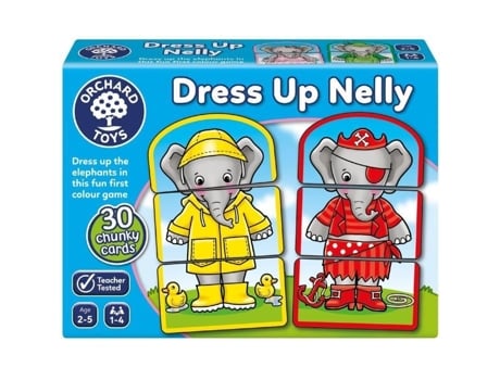 As roupas do elefante Nelly - Jogo de combinação de cores - POMAR