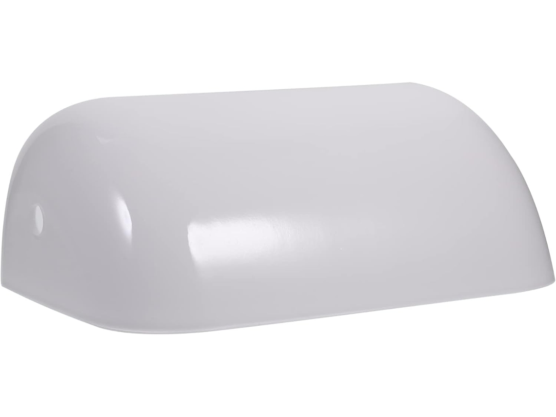Abajur De Mesa Vintage Em Vidro Branco Claro