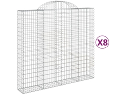 Gabion Basket, Gabion Baskets Vidaxl Prateado Ferro (200 X 50 X 180/200 Cm)