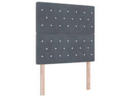 Colchão De Cama Pocket Spring Com Capa De Veludo Vidaxl Cinzento Fabric