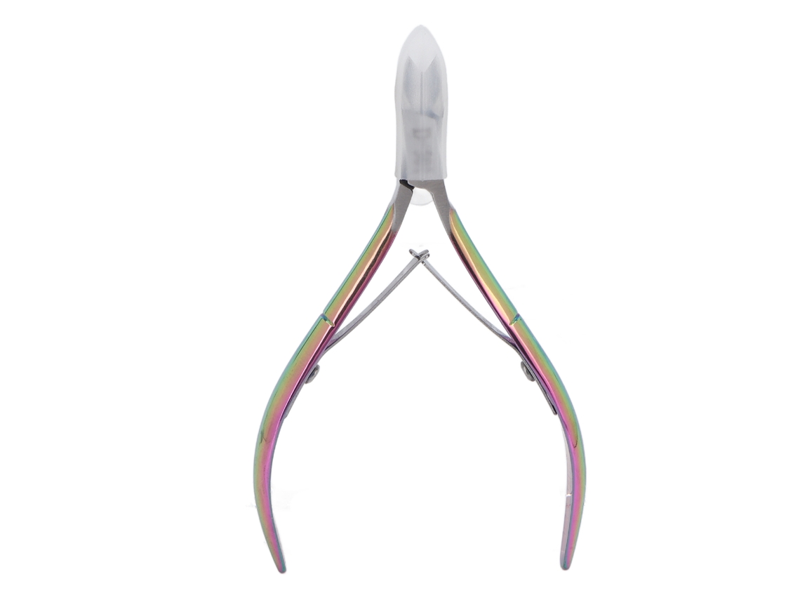 Tesoura Profissional Para Cutículas De Unhas Cortador De Cutículas Manicure Ferramenta Inox Cor Titânio