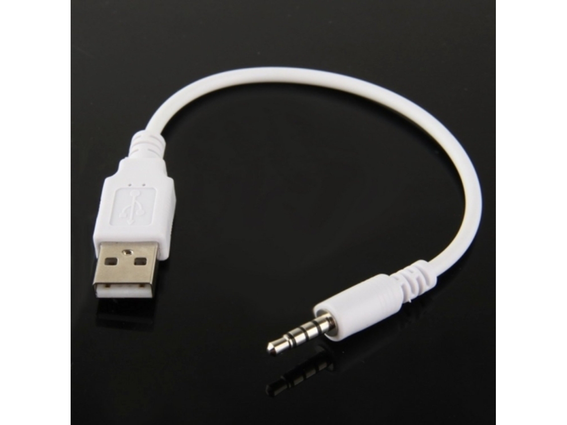 Cabo de Áudio Usb com Adaptador Aux 3,5 Mm, Branco AQUAFORGE