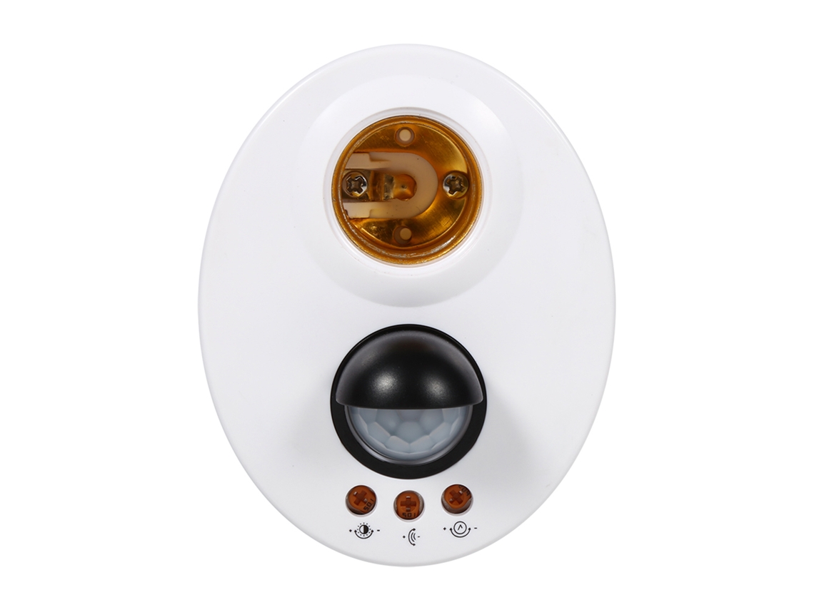 Base De Lâmpada E27 Com Sensor Infravermelho Automático 110 250v