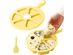 Forma Triangular Para Sushi, Prensa De Arroz Triangular Com 6 Compartimentos E Alça.