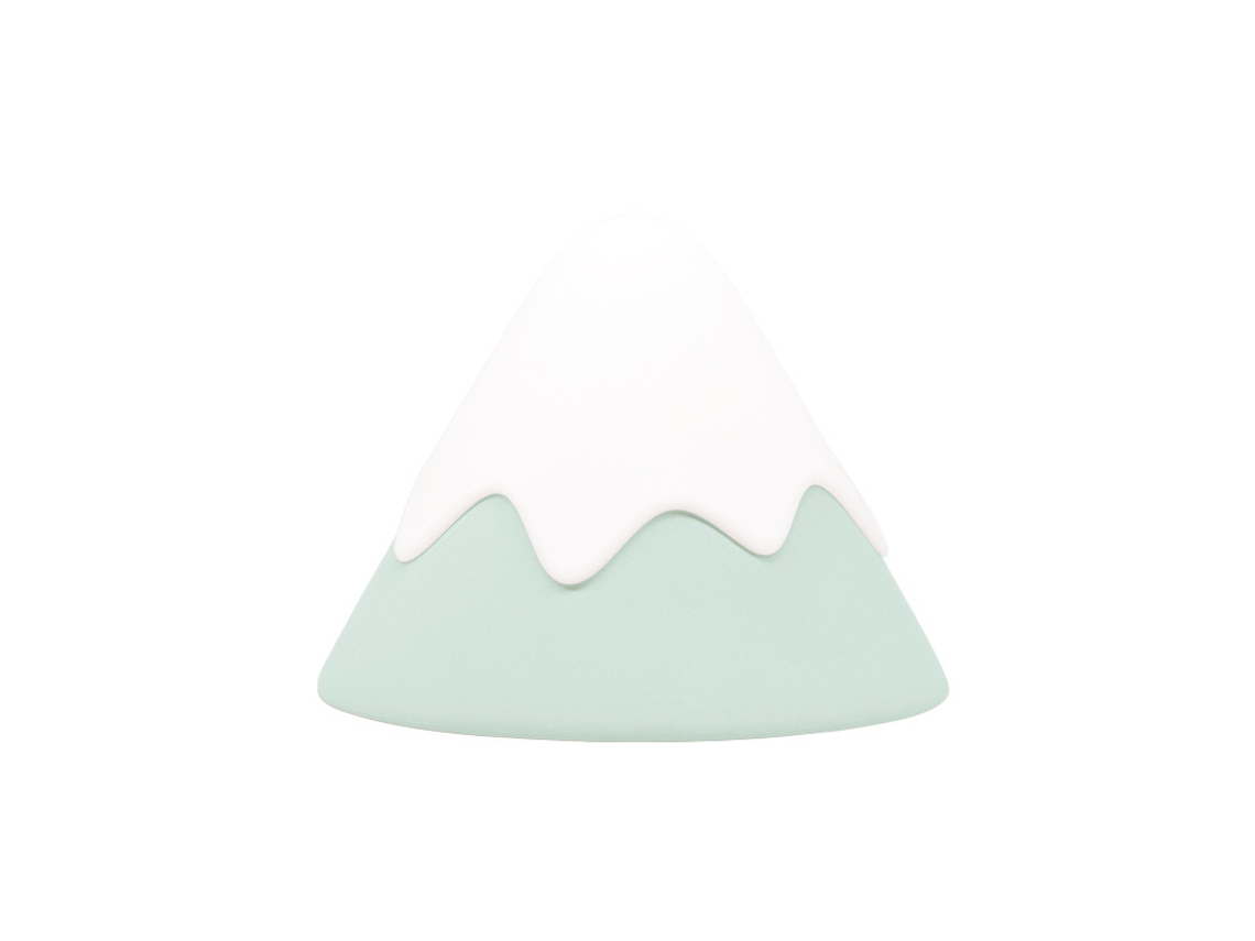 Luminária Noturna de Silicone com Led e Toque, Estilo Montanha de Neve, Verde Menta BRILVIBERA