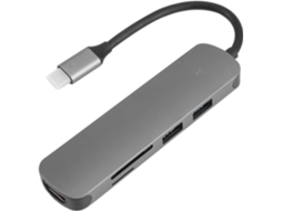 Hub Usb Tipo C 5 Em 1 Com Múltiplas Portas, Cabo Liga De Alumínio