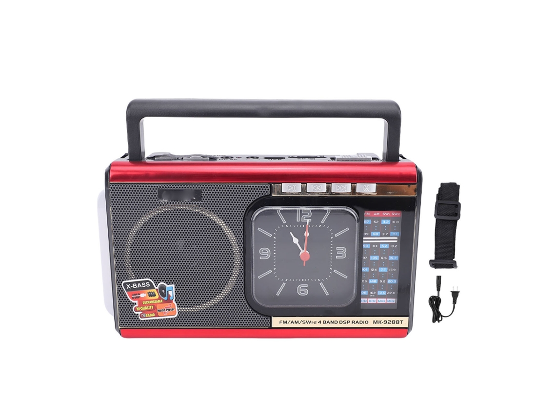 Coluna de Som Bluetooth Lanterna Relógio Retro LAXISCREED
