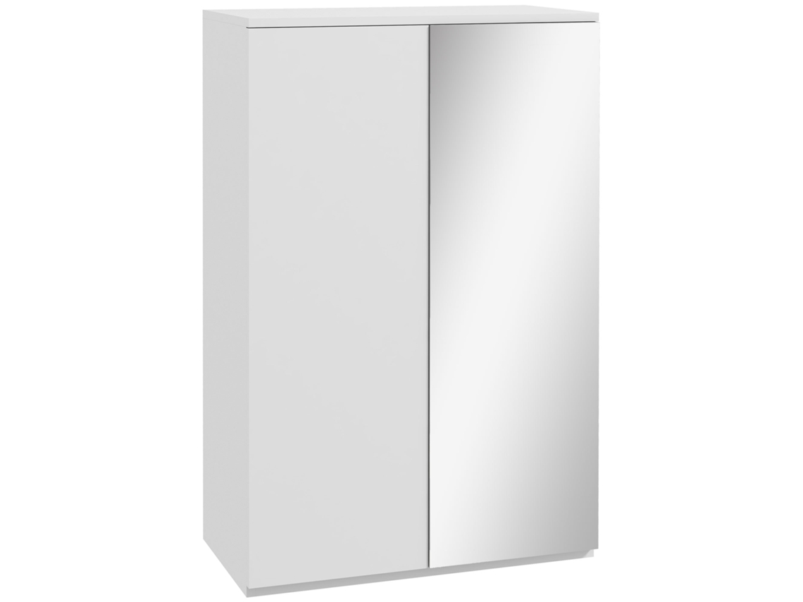 Sapateira Melamina de Madeira e Acrílico Cor Branco 60x32x95 cm Homcom