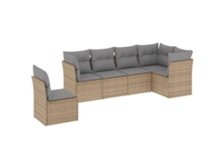 Garden Sofa Set, Garden Sofa Sets Vidaxl Bege Rattan / Vime (n/a)
