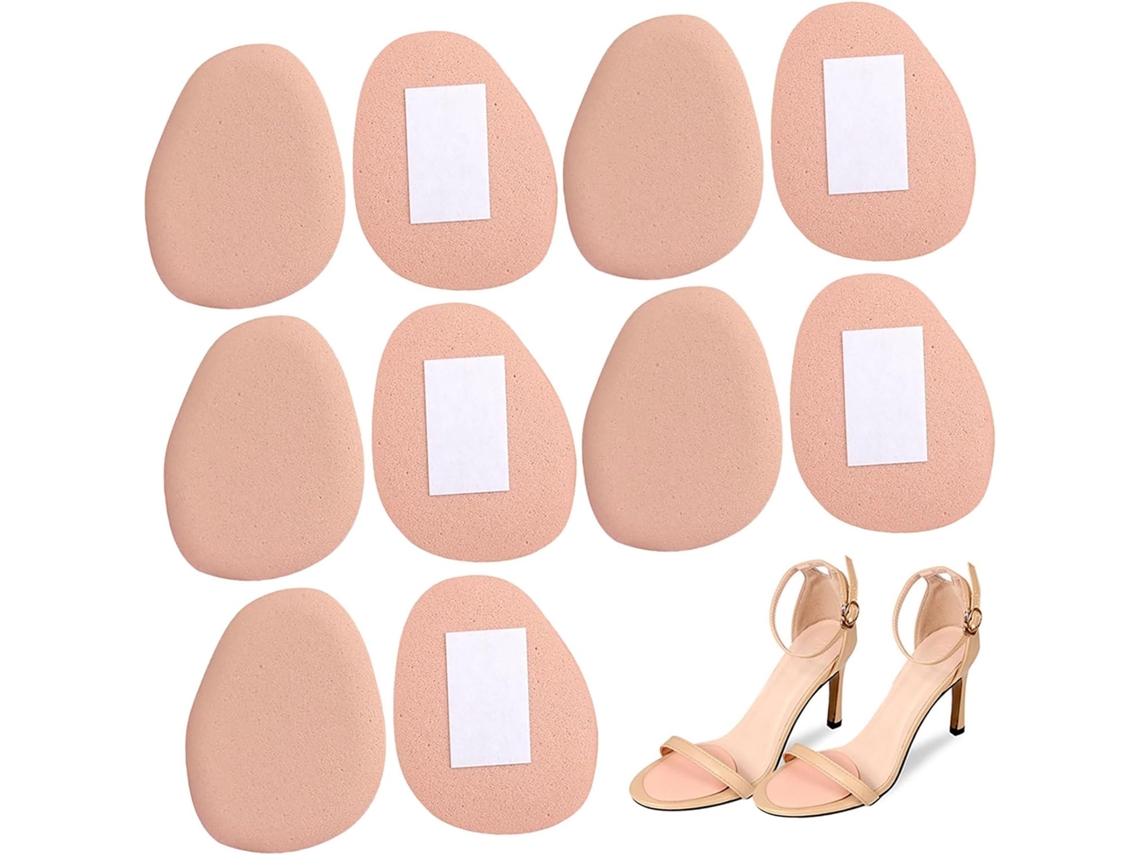 Almofada Rosa Para Os Pés, 5 Pares, Em Tecido E Esponja Para Suporte