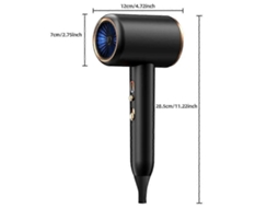 Secador De Cabelo Profissional De 1870 W, 3ª Marcha, Com Íons Negativos, Ar Quente E Escova De Ar. Ly Ebike