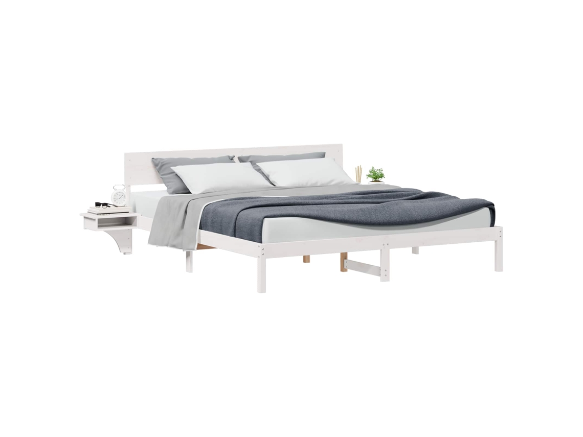 Estrutura da Cama com Cabeceira Branco 200 X 200 Cm MAISON EXCLUSIVE