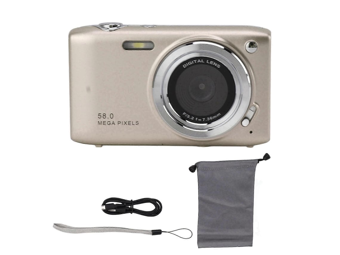 Máquina Fotográfica Digital Compacta 58mp Com Ecrã Hd De 2,88 Polegadas E Zoom 16x