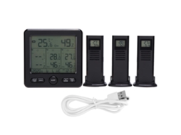Yuru ts‑6210 Estação Meteorológica Sem Fio Digital Termômetro com Sensor Externo Medidor de Temperatura e Umidade