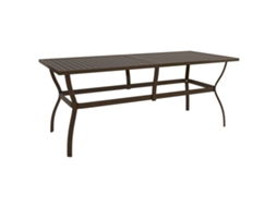 Vidaxl Mesa De Jardim 190x80x72 Cm Aço Castanho