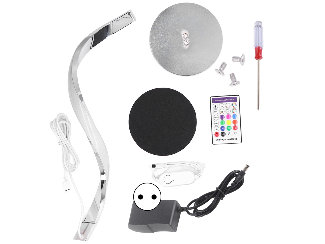 Rebe-lâmpada De Escritório Espiral Led Moderna Com Controle Remoto App, Rgb, Programável, Curva Para Quarto E Escritório, Plugue Eu 100-240v