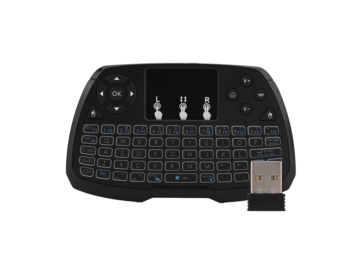 Teclado Mini LAXISCREED (iluminação de Quatro Cores, Alimentado por Bateria de Lítio)