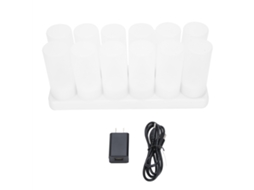Vela eletrônica sem chama Baok com LED, simulando uma vela de chá, ideal para decoração de aniversários e casamentos.