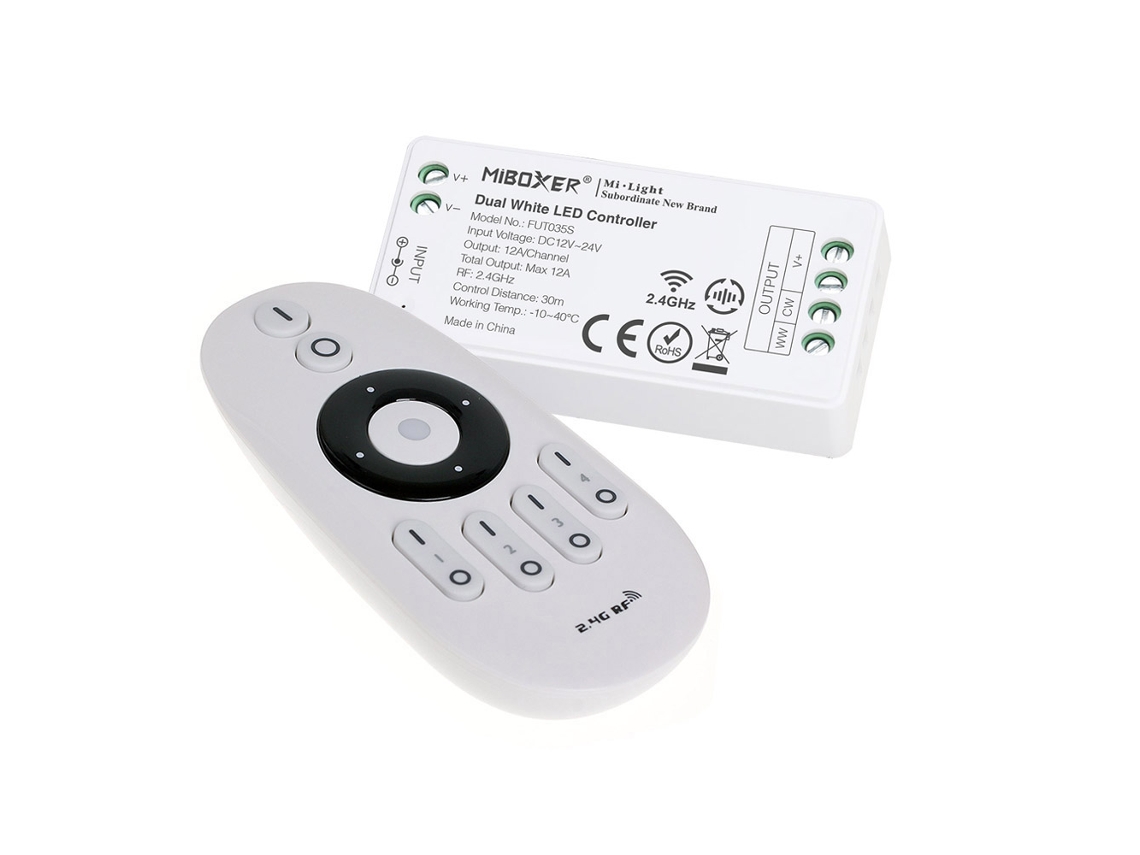Controlador Cct Dual Mini Rf Zonas 12A + Comando LEDBOX