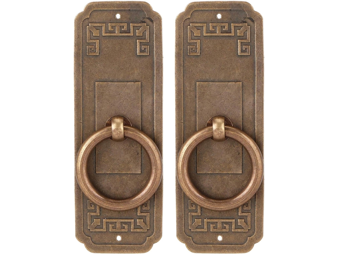 Puxador Estilo Chinês, Puxador De Porta Com Furo Único, Ferragens Retrô Em Bronze Para Armários De Cozinha, Puxadores De