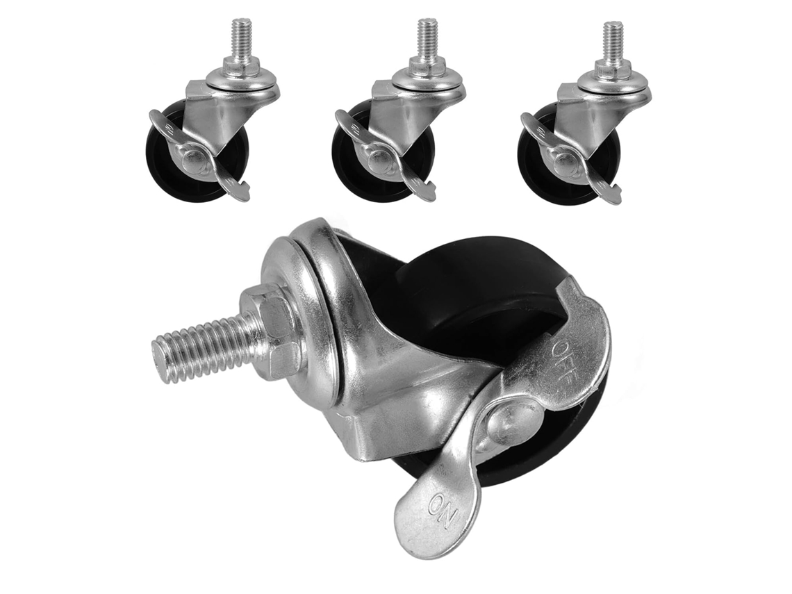 Conjunto 4 De Haste Rodízios Giratórios E