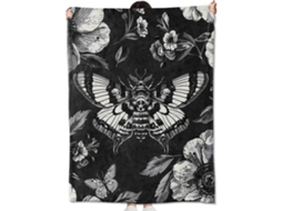 Mantas Românticas De Flanela, Macias, Confortáveis ​​e Leves Para Quarto, Sofá, Cama, Para Amantes Do Terror, 100x150cm Caveira Mariposa Hexinyigjly
