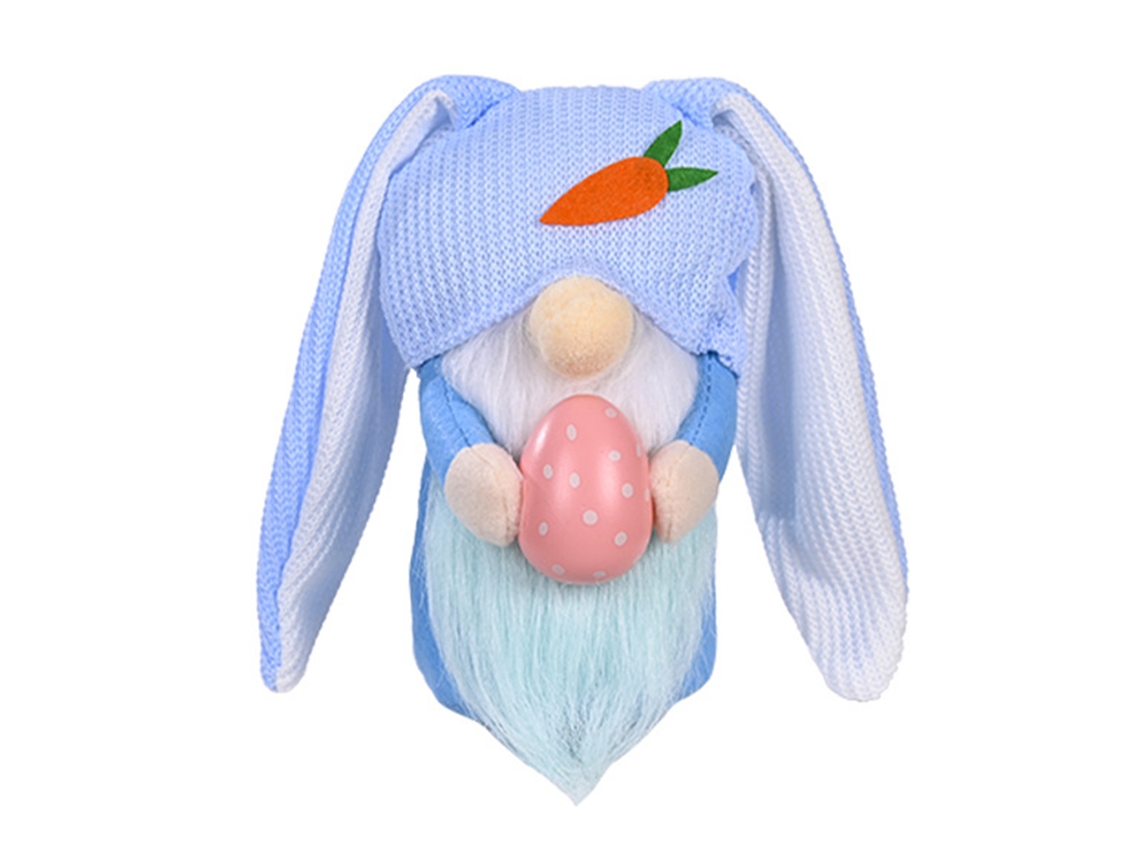 Boneco Gnome Coelho Sem Rosto Com Orelhas Longas Decorativo De Páscoa