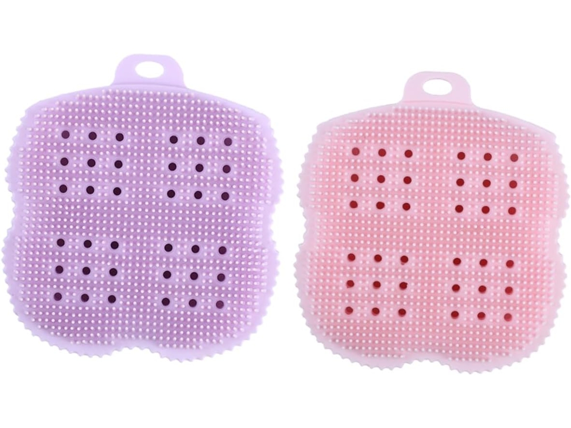 Escova De Banho Massageadora Healeved 2 Peças, Ferramenta Esfoliante Para Melhorar A Circulação, Rosa