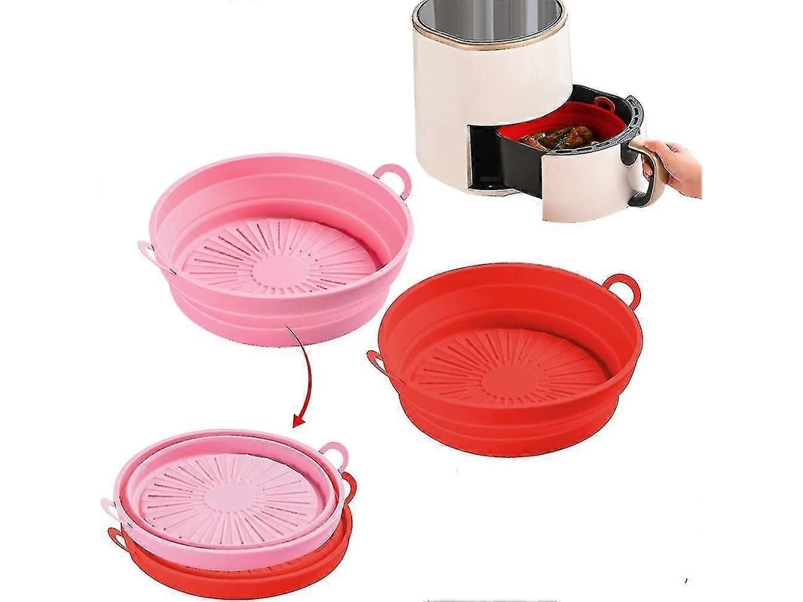 2 Forros De Silicone Dobráveis Para Fritadeira Elétrica, 7,5 E 8,5 Polegadas