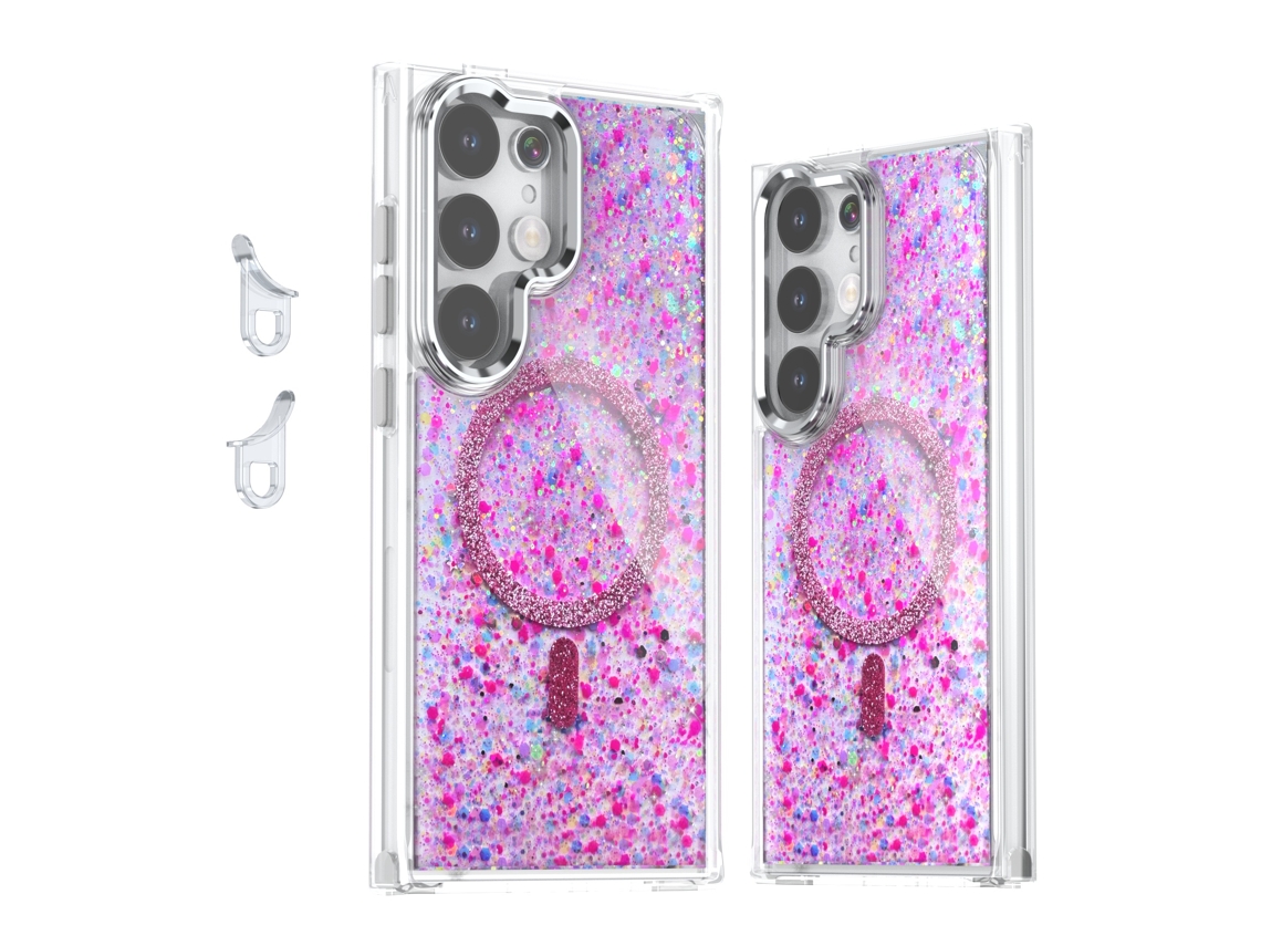 Suporte Magnético Anti-queda Para Capa De Celular Samsung Drop Gluerosa Vermelho - S24plus
