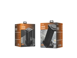Tomada com Fio Padrão Britânico CHABERLU com régua de tomadas vertical e carregador sem fio 15w e Usb rápido