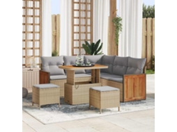 Vidaxl Conjunto De Sofá De Jardim 9 Unid. 6-número De Lugares