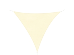 Toldo triangular vela, resistente à água, bloqueia 90% UV, 5x5x5m, creme ORBITRA COMMERCE