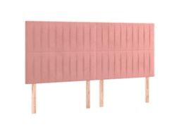 Cabeceira Rosa 200x5x118/128 Cm Veludo MAISON EXCLUSIVE