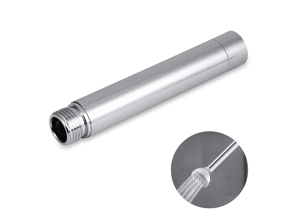 Conector Universal para Chuveiro, Extensão em Aço Inoxidável Cromado, Fácil Instalação para Tubos de Cobre e Chuveiros Teto, Durável BRILVIBERA