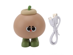 Rebe-lanterna Noturna De Silicone Fruta Coco Com Usb Type C 500mah 3 Níveis De Brilho Botão Táctil Linda Para Quarto