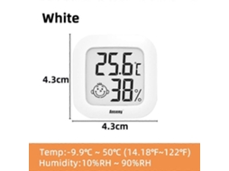 Mini Termômetro Digital Lcd Para Ambientes Internos E Externos, Com Sensor De Temperatura, Umidade E Higrômetro.