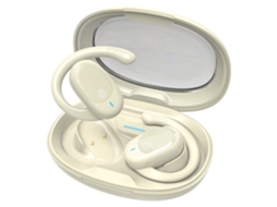 Fones de Ouvido Abertos Bluetooth 5.3 Condução Óssea com Gancho Ipx5 À Prova D'água JIAPEI (branco)