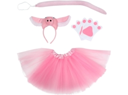 1 Conjunto De Fantasia De Porco Para Menino E Menina - Acessórios De Halloween